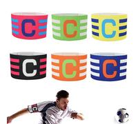 6 vendas de capitán para niños, ajustable, elástica, para fútbol, multicolor, para niños y adultos, banda de capitán para niños, junior, versátil para muchos deportes