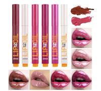 6 Versatile Shades Lip Gloss Set, Moisturizing Plumping Lip Gloss Set for Women, Waterproof Lip Gloss Set for Girls, Plumping Lips Oil for Girls, Women Personal Use 6 Pieces
