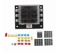 6 Way Electrical Box With Cover And ABS Material For Safe And Easy Use In Cars Boats RVs Trucks Motorcycles And Homes 10 To 32V Voltage Maximum 30A Single Current Maximum 100A