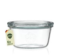 6 Weck Conservas Forma/Botes de cristal 290 ml rr100 con accesorios, en caja original Weck Selección