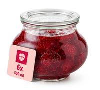 6 Weck Conservas RR80 joyas Forma 500 ml con accesorios, en caja original Weck Selección