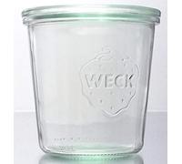 6 Weck tarros de conservas (, 0,5 L Forma rr100 con tapa de cristal y selección accesorios en el original Weck cartón