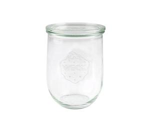 6 Weck tarros de conservas (, forma de tulipán 1,0 litros rr100 con accesorios, en caja original Weck Selección