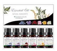 6 x 10ML Floral Aceites Esenciales para Humidificador, Set de Aceites Esenciales para Difusor, Aceite Aromáticos Natural, Lavanda, Rosa, Manzanilla, Campanilla Azul, Flor de Cerezo, Osmanto