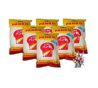[ 6 x 200 g ] LOBO PANKO pan rallado al estilo japonés/tempura/migas de pan + un pequeño muñeco de la suerte - Muñeco de madera