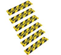 6 x 24 pulgadas, cinta adhesiva antideslizante para piso de Watch Your Step para el lugar de trabajo, seguridad en el hogar, piso húmedo, precaución (6 x 24 pulgadas)