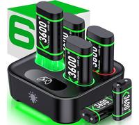 6 X 3600mWh Bateria para Mando Xbox Series X, Bateria para Mando Xbox con interfaz tipo C/15 Horas de Tiempo de Reproducción, Batería para Mando Xbox Compatible con Xbox Series X/S, Xbox One S/X/Elite