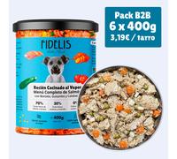 (6 x 400g) Salmón con boniato, guisantes y calabacín