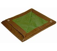 6 'x 8' Dry Top Marrón/Verde Reversible Tamaño Completo 7-mil Poly Tarp tema #, 116243