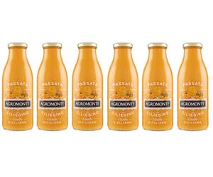 6 x Agromonte Passata di Pomodoro e Ciliegino Giallo puré de tomate y cereza amarilla salsa de tomate salsa de tomate de 520 g