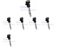 6 x bobina de encendido DELPHI para AUDI, SEAT, SKODA, VW A3 8L, A4 B5, A4 B6