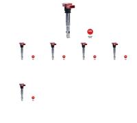 6 x bobina de encendido NGK para AUDI, LAMBORGHINI, PORSCHE, VW A4 B6, A4 B7,