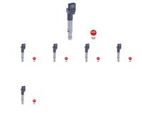 6 x bobina de encendido NGK para AUDI, PORSCHE, SKODA, VW A3 8P, A3 8P/8PA/8P7