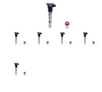 6 x bobina de encendido NGK para AUDI, SEAT, SKODA, VW A3 8L, A4 B5, A4 B6, A4