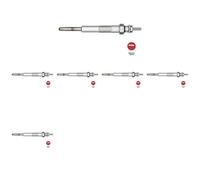 6 x Bujía de precalentamiento NGK para TOYOTA AVENSIS I, AVENSIS Kombi (_T22_),