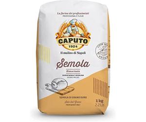 6 x Caputo Il Mulino di Napoli Semola rimacinata di Grano Duro Trigo Durum Semolina de alta elasticidad, 1 kg de sémola para pizza