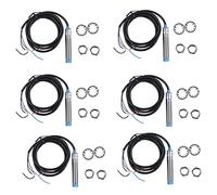 6 x DC 6-36 V PNP NO 3 cables 4 mm Cilíndrico Inductivo Sensor de proximidad Interruptor de enfoque LJ12A3-4-Z/BY