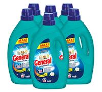 6 x detergente líquido General Universal 5 en 1 para lavadora 60 lavados - 6 botellas de 2,7 L cada uno