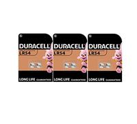 6 x Duracell LR54 LR1130 V10GA 189 191 (3 blísteres de 2 baterías) 6 pilas