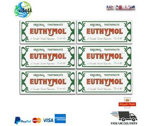 6 X Euthymol Original Pasta De Dientes 75 Ml Expira 09/2027