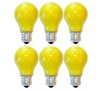 6 x LED Bombilla Forma de Pera Anti Insectos 5 W E27 Amarillo