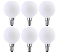 6 X LED Filamento Bombilla G60 Globo 2W = 20W E14 Opal 170lm Cálido 2700K