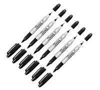 6 x Marcadores Permanentes de Punta Doble Fina/Ultra Fina Color Negro Sharpie