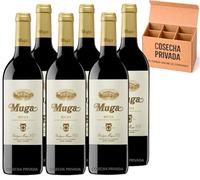 6 x Muga Crianza - Bodegas Muga - Envío 24 H - Regalo Vino Rioja Muga - Seleccionado por Cosecha Privada (6 x Botellas 75 rianza)