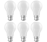 6 X Osram LED Filamento Bombilla A60 7W = 60W B22d Mate 806lm Blanco Cálido [EEK: E]