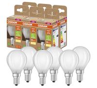 6 X OSRAM LED Filamento P45 Gota 2,5W =40W E14 Mate Cálido 2700K Ultra Eficiente