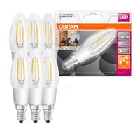 6 X Osram LED Filamento Vela 5W = 40W E14 Claro Caliente Glowdim 2200K-2700K