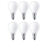 6 x Philips Bombilla LED Forma Gota 2,2W=25W E14 Mate 250lm 2700K Blanco Cálido