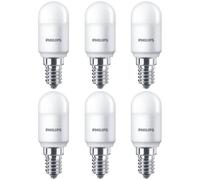 6 X Philips LED Bombilla T25 Tubo 3,2W = 25W E14 Mate 250lm Cálido 2700K
