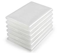 6 x Plastico Cubretodo, 4 x 5 m, De 8 Micras, Extra Resistentes y Gruesas, Plastico Protector Muebles, Lona Protectora, Lona De Protección Para Obras, Transparente, Ideal Para Mudanzas y Reformas