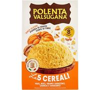 6 x polenta valsugana con 5 granos rápidamente 350 g paquete de arroz de maíz, trigo sarraceno, quinua y amaranto, textura crujiente y fragante, listo en cuestión de minutos, sin gluten