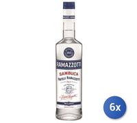 6 X Ramazzotti Sambuca 700 Ml Transparente En Botella De Vidrio