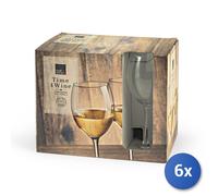 6 X Royal Leerdam Copas Time4Wine De Vino En Vidrio Transparente 33 cl