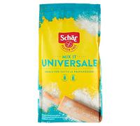 6 x Schär Mix universal Miscela di fraine ideal para todas las mezclas de harina para personas que no toleran gluten, harina sin gluten, 1 kg