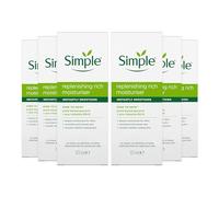 6 x Simple Kind to Skin Replenishing Rich Moisturiser 125 ml
