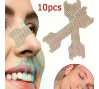 (6 x5 x1.6cm 10pcs)Nasal patches adult and children's sleep snoring correction, physical expansion, breathable nasal patches ventilation nasal