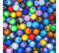 60/100/200/300/600pcs 4-12mm Reflectantes perlas 3D ilusión milagrosa perlas bordadas acrílico para hacer joyas bonitas bajo la luz