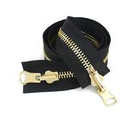 60-120cm 5#/8# Cremalleras metálicas de doble deslizador Cremallera reversible giratoria para cremallera de costura de chaqueta de abrigo, 80cm