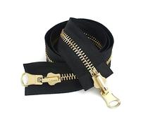 60-120cm 5#/8# Metal Rotary Slider Cremallera de extremo abierto Reversible Cremalleras de doble cara para chaqueta Cremallera de costura