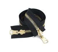 60-120cm 5#/8# Metal Rotary Slider Cremallera de extremo abierto Reversible Cremalleras de doble cara para abrigo Chaqueta Cremallera