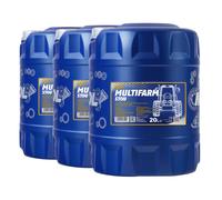 4x 20 Litro MANNOL aceite motor SAE10W-30W Multifarm Stou Engine Oil + Grifo