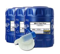 60 (3x20) Litros MANNOL 2-Tiempos Plus Aceite Sintético Mezclado Con Grifo