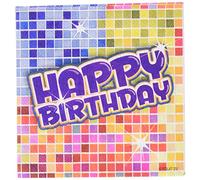 60.652-16 Servietten * Feliz cumpleaños * für Partido und Geburtstag // Kindergeburtstag Kinder Feier Fete Set Disco Servilleta Papierservietten