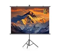 60 72 84 100 Pulgadas Interior Al Aire Libre Pantalla de Proyección con Trípode, 4K HD Pantalla de Cine Portátil para Fiesta, Cine en Casa(84"(4:3))