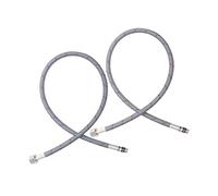 60/80/100cm G1/2 G9/16 1 Par De Tubos Flexibles Plomería Acero Inoxidable/nylon Grifo Mezclador Frío Y Caliente Mangueras Tubería Suministro Agua(80cm Nylon)