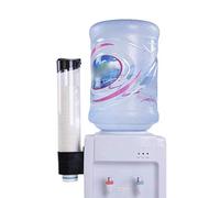 60-80 Tazas de Papel Dispensador de Vasos de Plástico One Touch Button Cup Holder para Oficina en Casa(Negro)